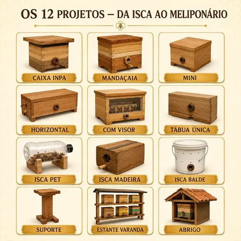 Os 12 projetos — da isca ao meliponário