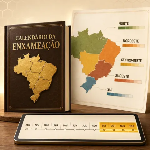 Calendário da enxameação por região